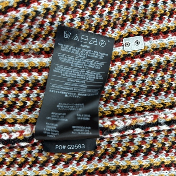 Anthropologie Stone Row Red and White Patterned Cardigan - Picture 4 of 6